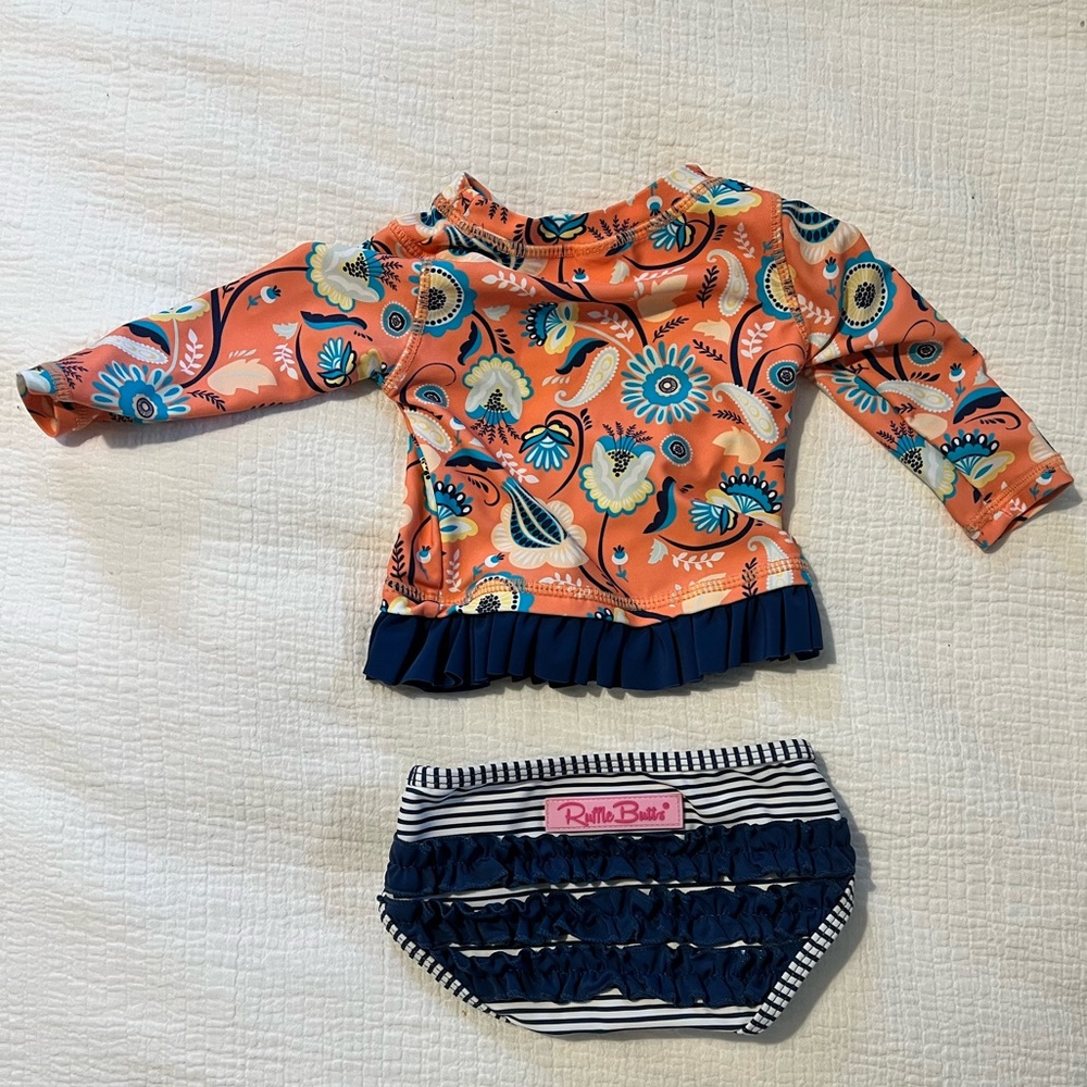Ruffle butts swim suit rash guard